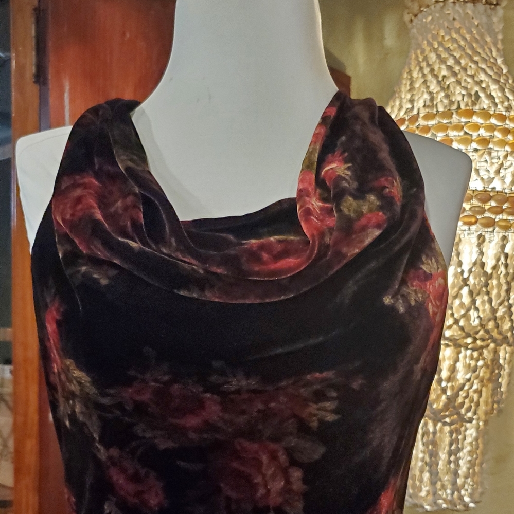 Ralph Lauren Bias Cut Velvet Evening Dress